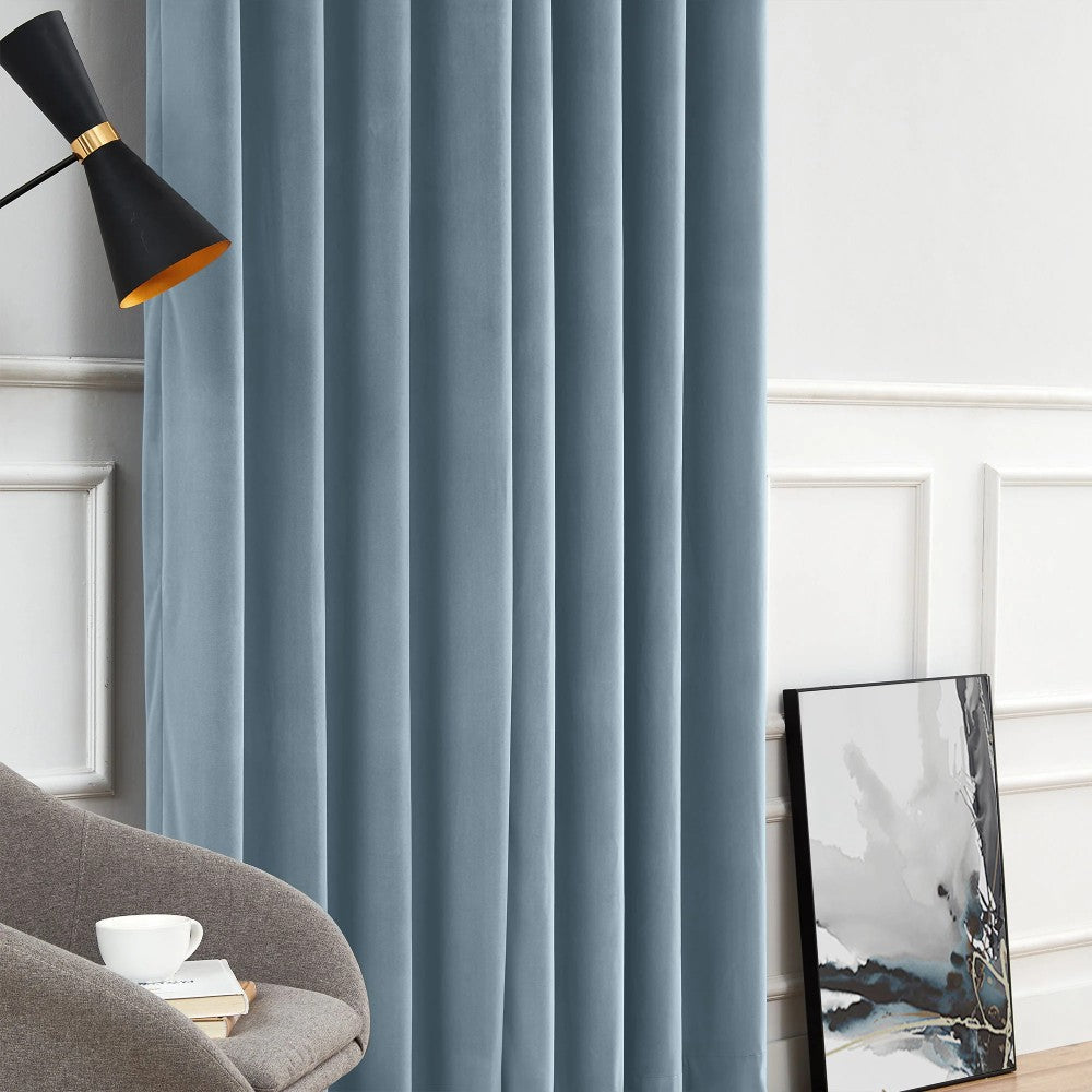 Elara Soft 100% Blackout Velvet Curtains - MorraHome