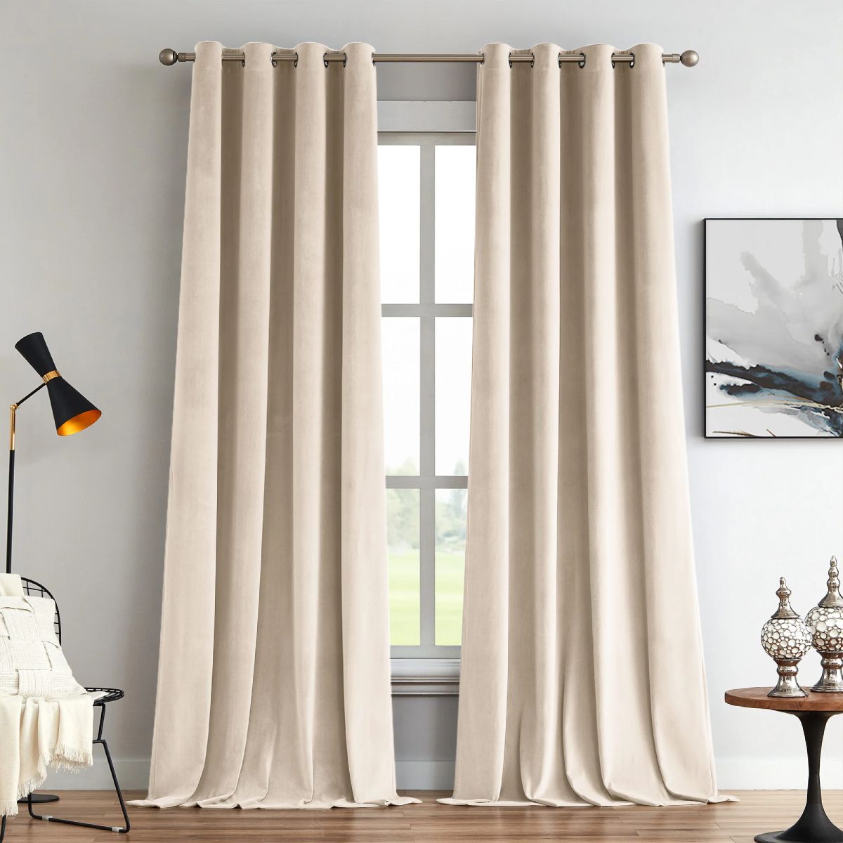 Elara Soft 100% Blackout Velvet Curtains - MorraHome