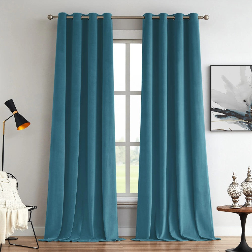 Elara Soft 100% Blackout Velvet Curtains - MorraHome