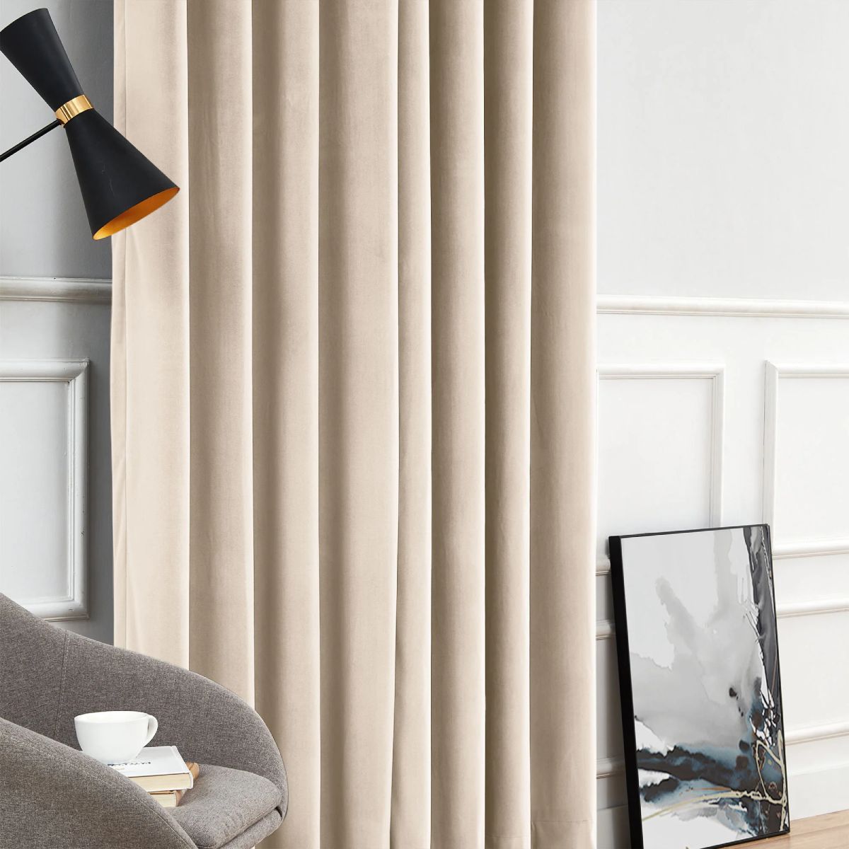 Elara Soft 100% Blackout Velvet Curtains - MorraHome