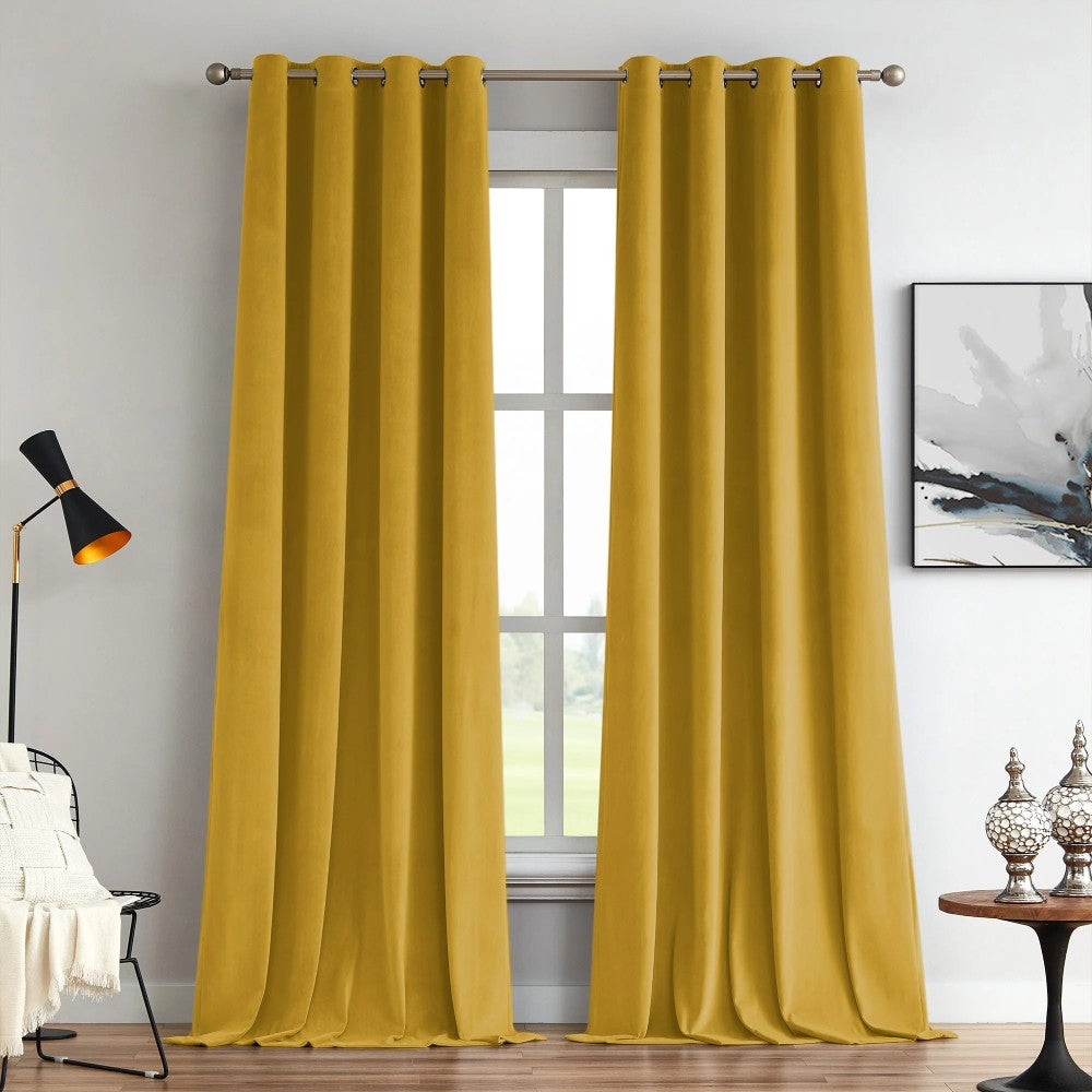 Elara Soft 100% Blackout Velvet Curtains - MorraHome