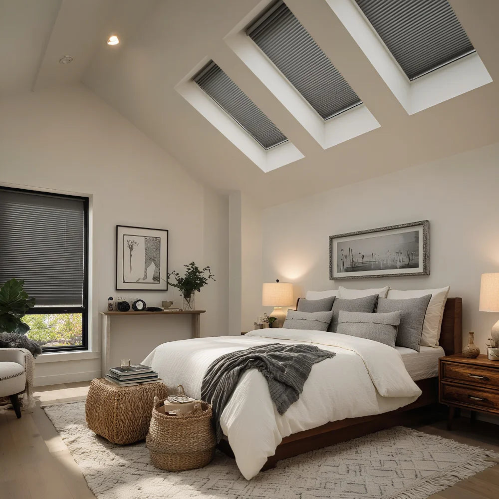 morrahome light filtering skylight cellular shades for bedroom