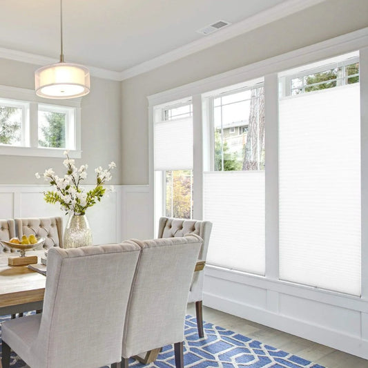 morrahome light filtering top down bottom up honeycomb blinds for dinning room