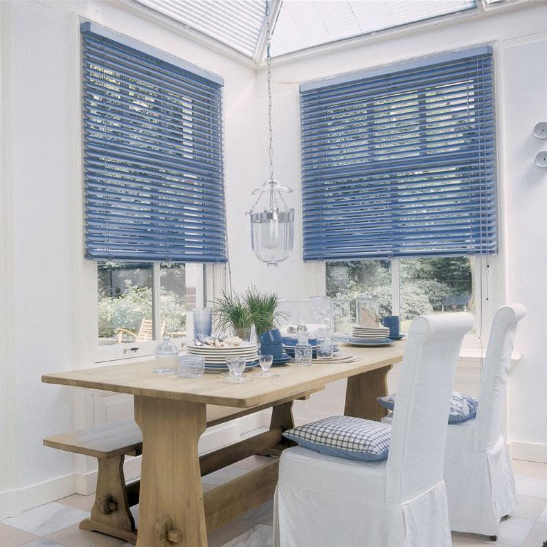 MorraHome Cordless Faux Wood Blinds - MorraHome