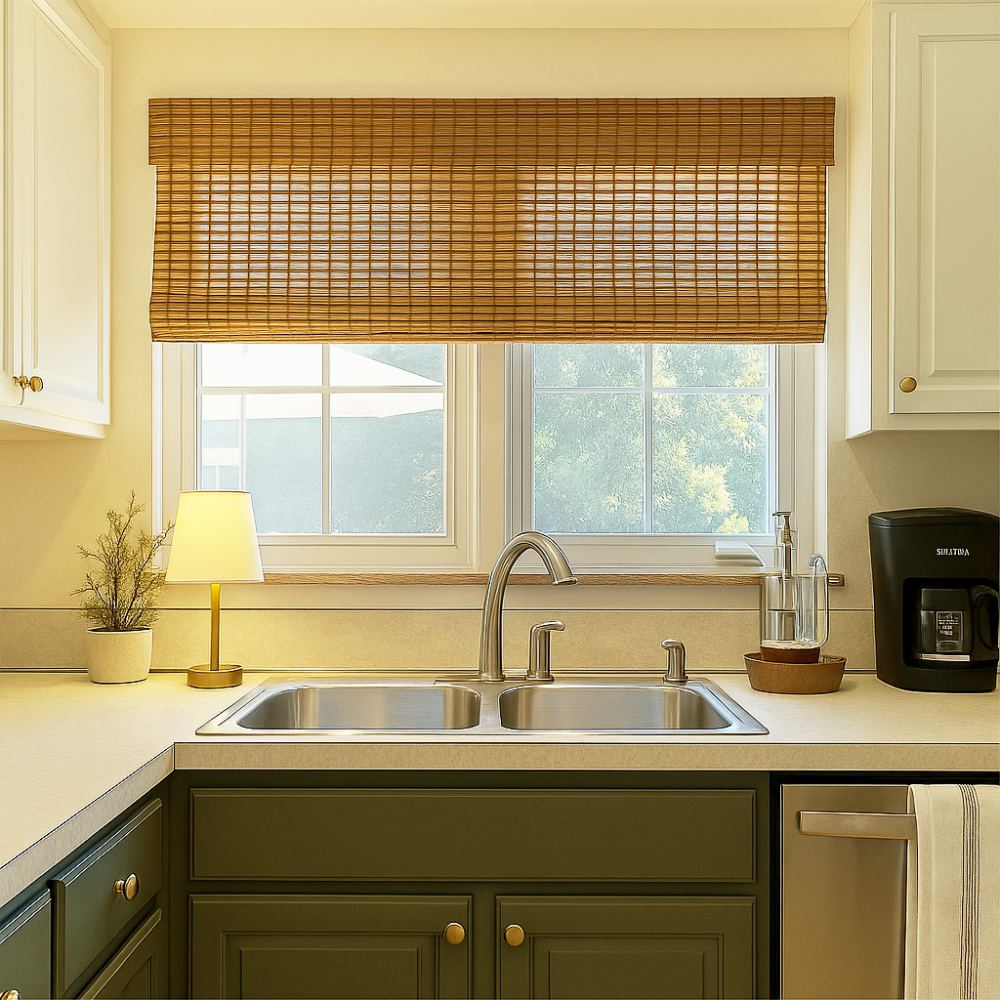 MorraHome Custom Bamboo Roller Shades - MorraHome
