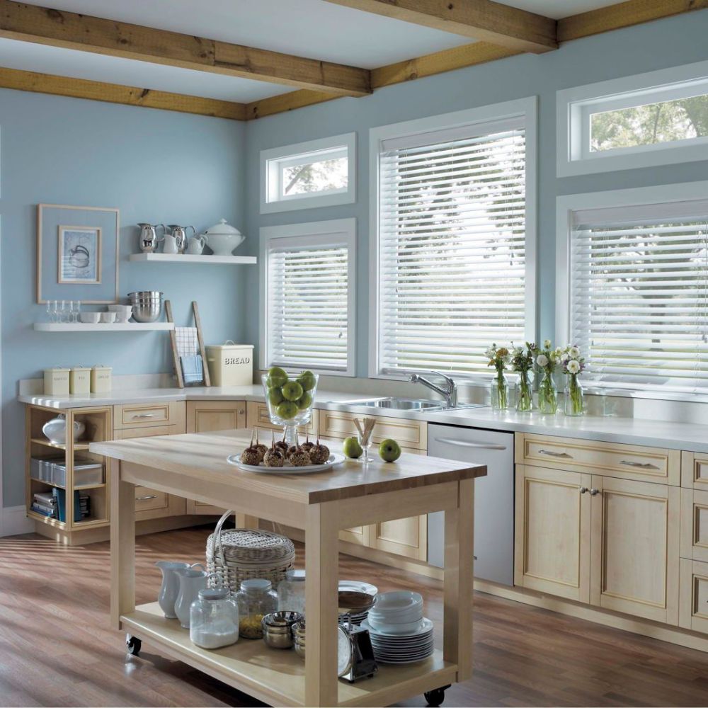 MorraHome Cordless Faux Wood Blinds - MorraHome