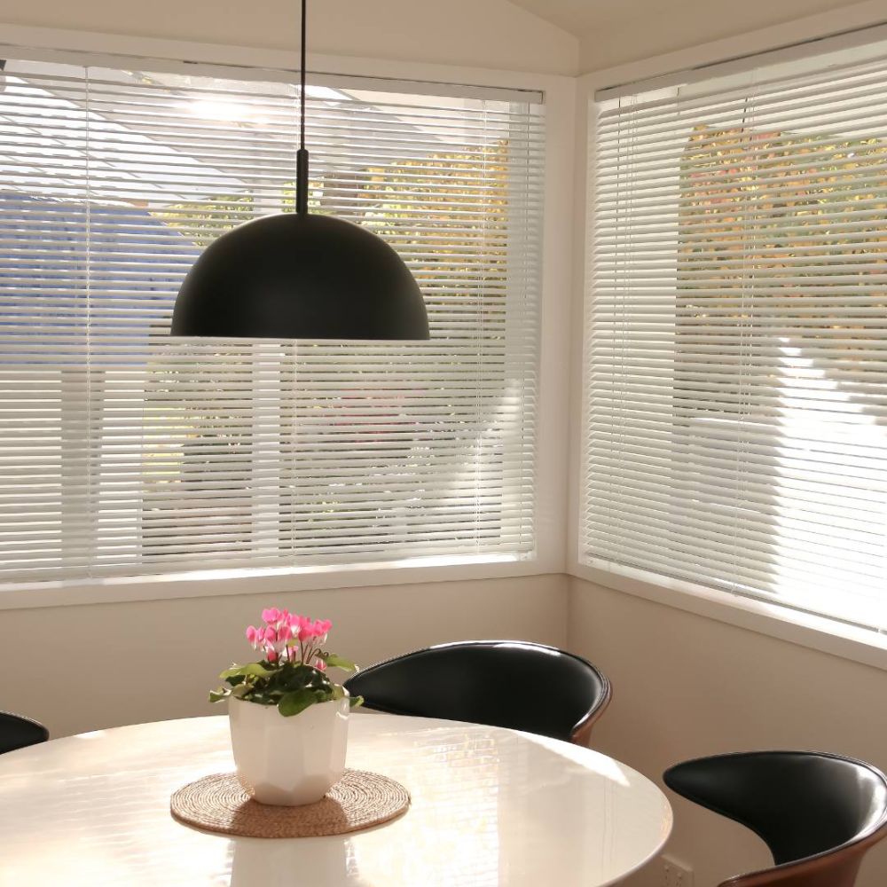 MorraHome Cordless Faux Wood Blinds - MorraHome