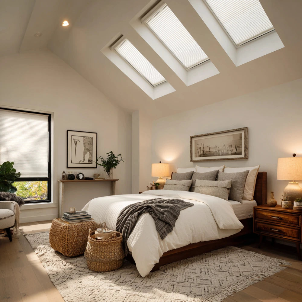 morrahome white light filtering skylight window shades