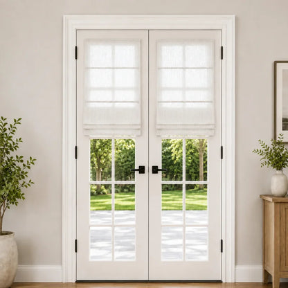 Harper Custom Roman Shades for French Doors