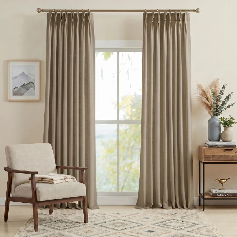 Harper Premium Custom Pinch Pleat Linen Curtains