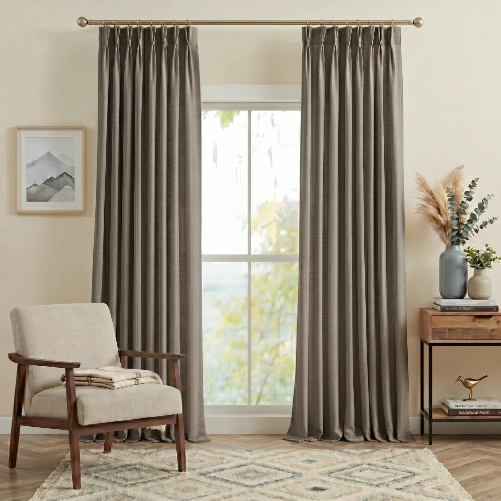 Harper Premium Custom Pinch Pleat Linen Curtains