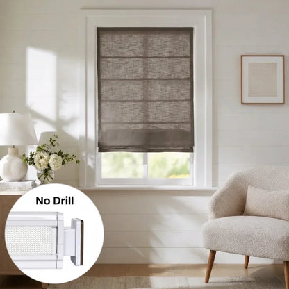 Harper Custom No-Drill Roman Shades, Cordless & Motorized Options