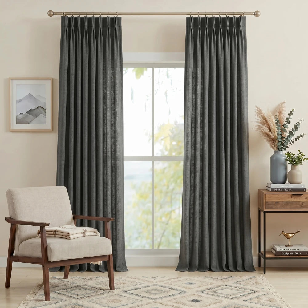 Harper Premium Custom Pinch Pleat Linen Curtains