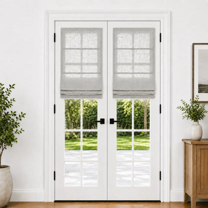 Harper Custom Roman Shades for French Doors