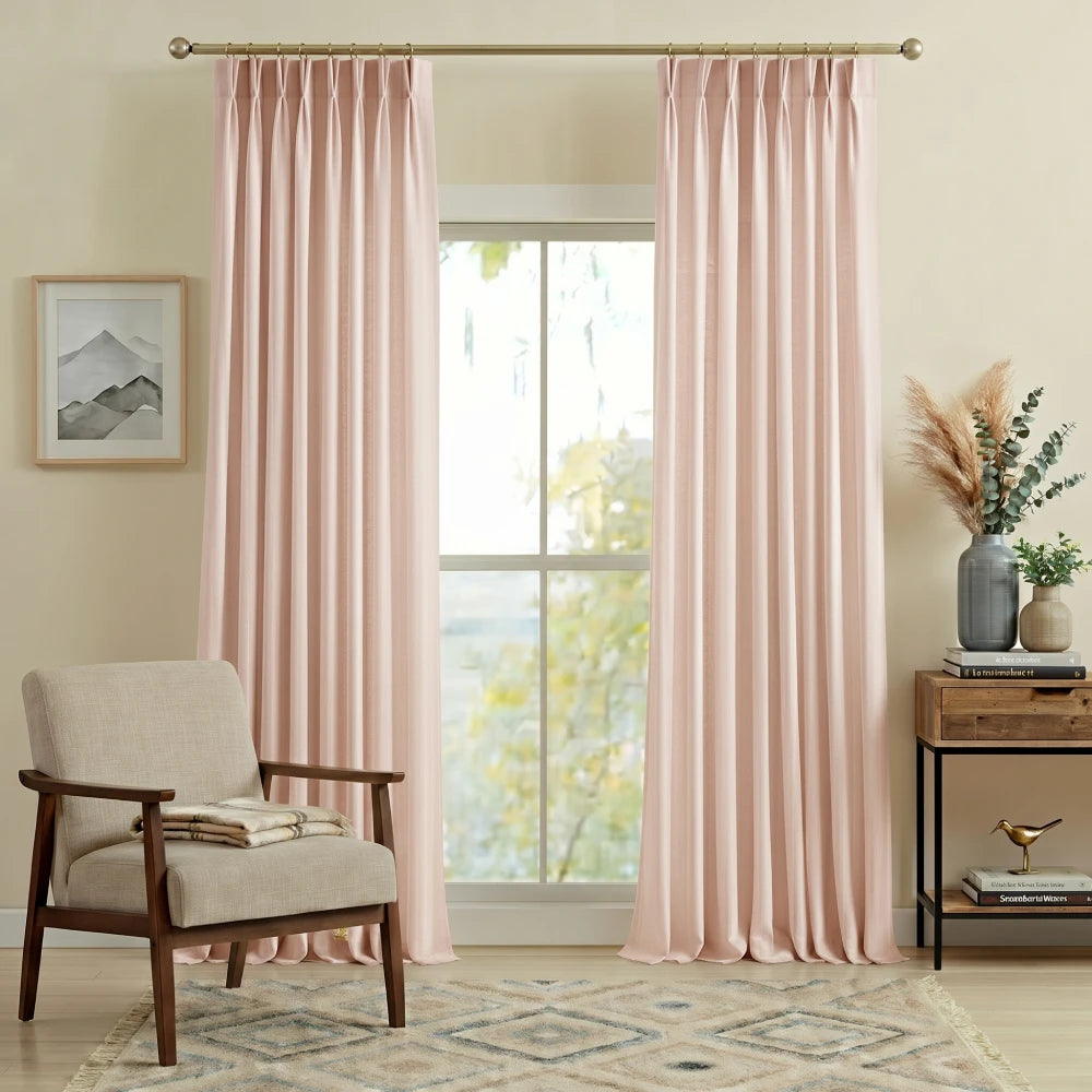 Harper Premium Custom Pinch Pleat Linen Curtains