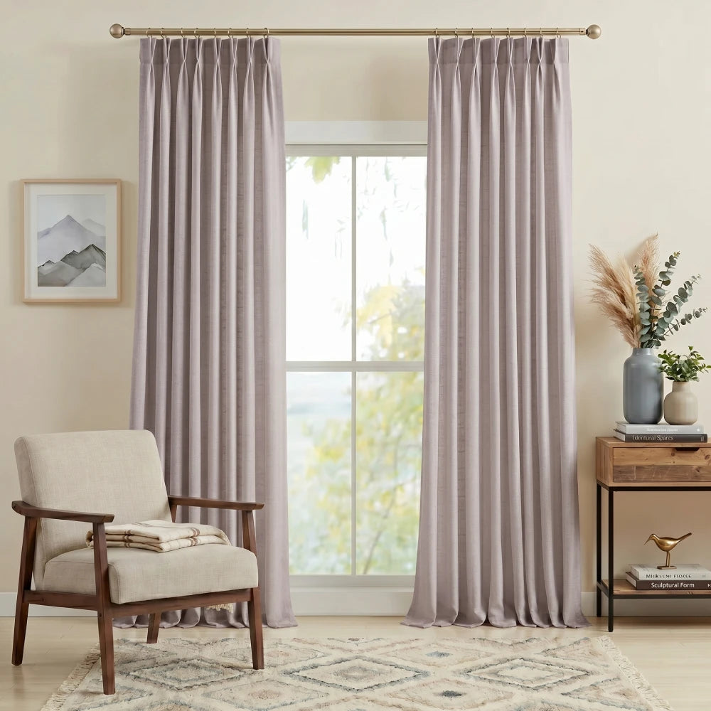 Harper Premium Custom Pinch Pleat Linen Curtains