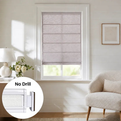 Harper Custom No-Drill Roman Shades, Cordless & Motorized Options