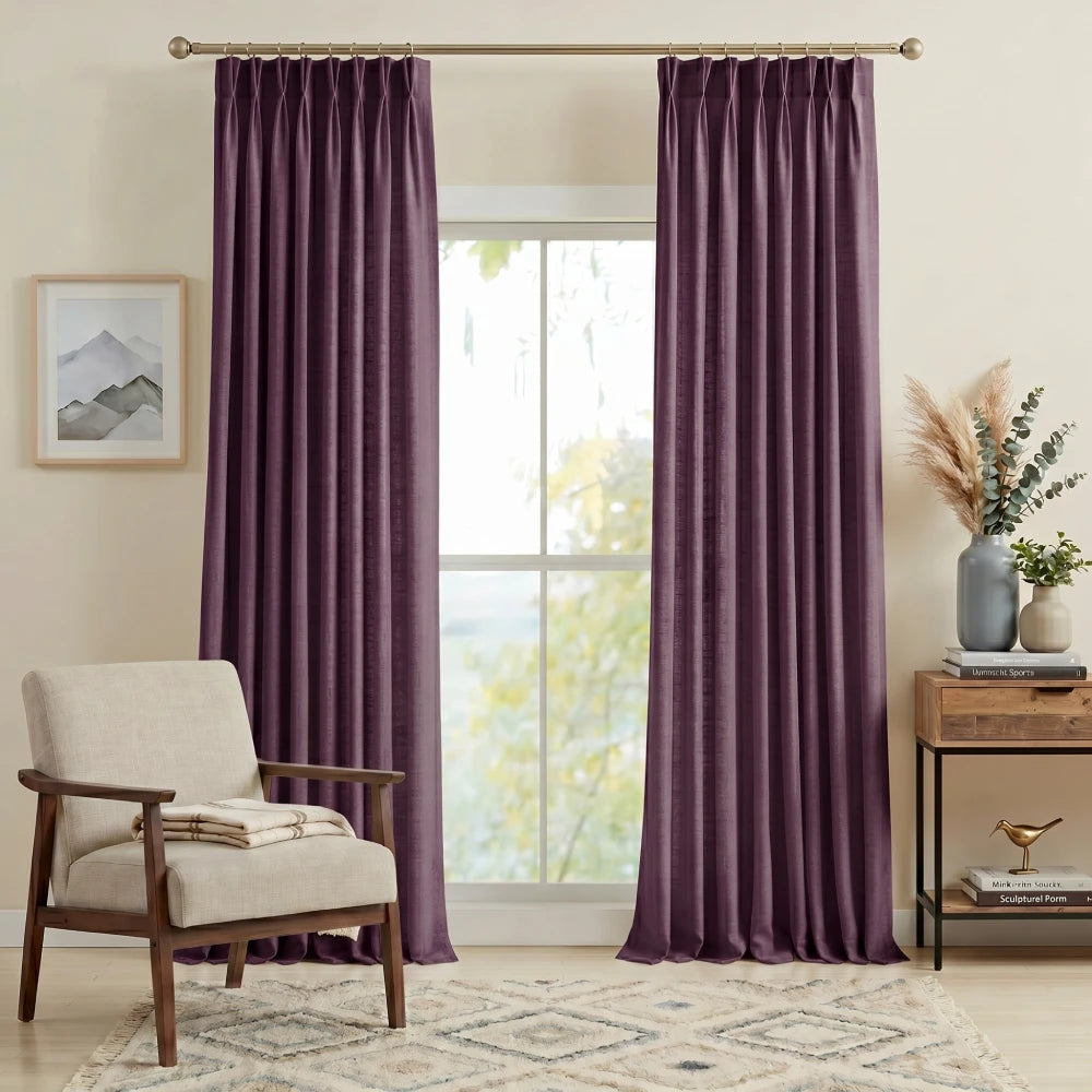 Harper Premium Custom Pinch Pleat Linen Curtains