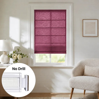 Harper Custom No-Drill Roman Shades, Cordless & Motorized Options