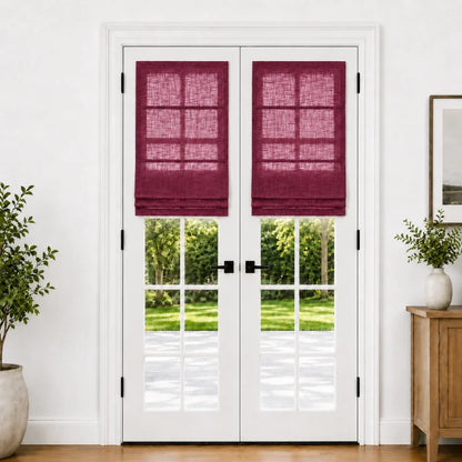 Harper Custom Roman Shades for French Doors