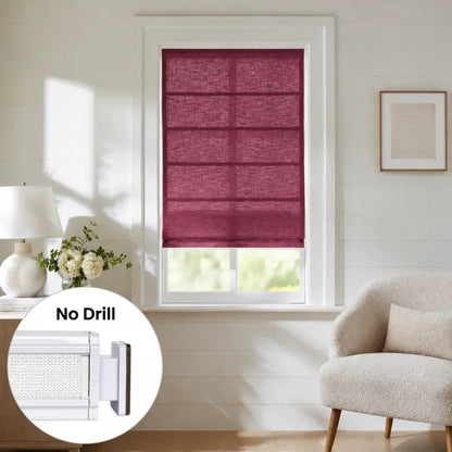 Harper Custom No-Drill Roman Shades, Cordless & Motorized Options
