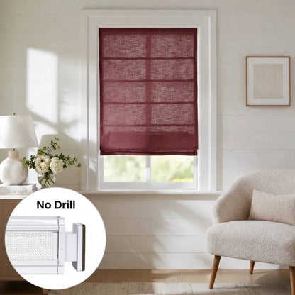 Harper Custom No-Drill Roman Shades, Cordless & Motorized Options