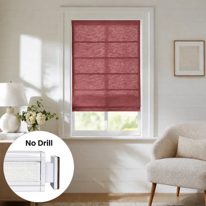 Harper Custom No-Drill Roman Shades, Cordless & Motorized Options