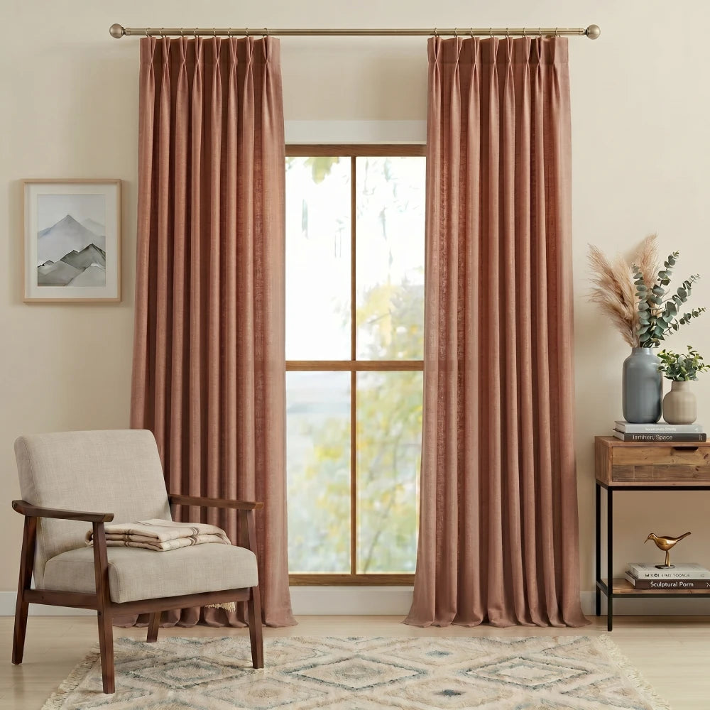 Harper Premium Custom Pinch Pleat Linen Curtains