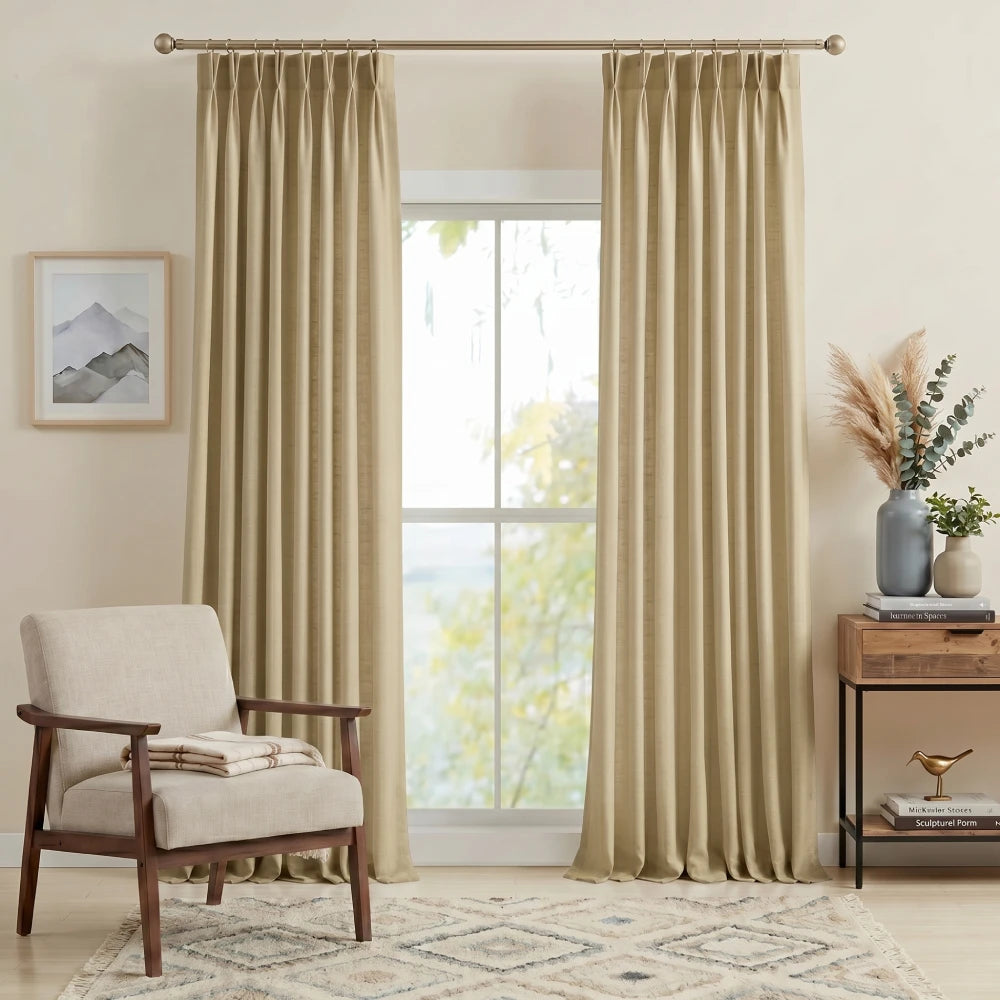 Harper Premium Custom Pinch Pleat Linen Curtains