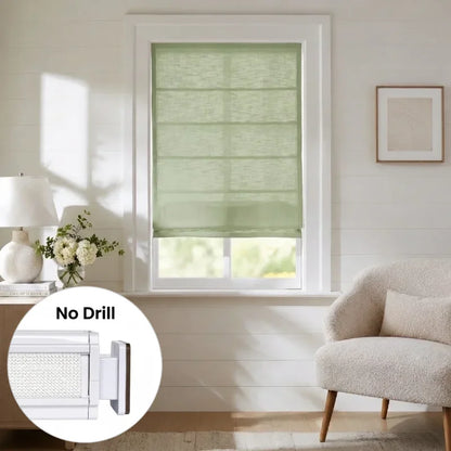Harper Custom No-Drill Roman Shades, Cordless & Motorized Options