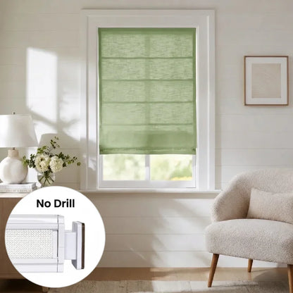 Harper Custom No-Drill Roman Shades, Cordless & Motorized Options