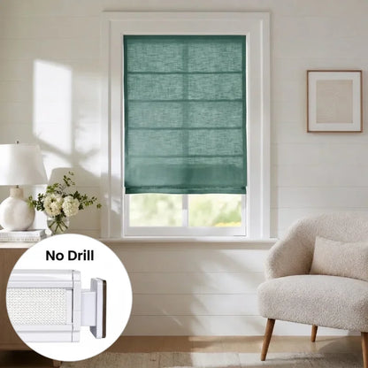 Harper Custom No-Drill Roman Shades, Cordless & Motorized Options