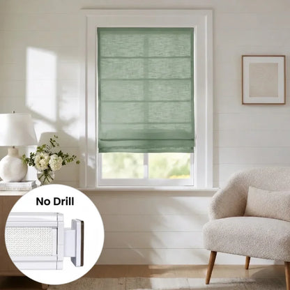 Harper Custom No-Drill Roman Shades, Cordless & Motorized Options