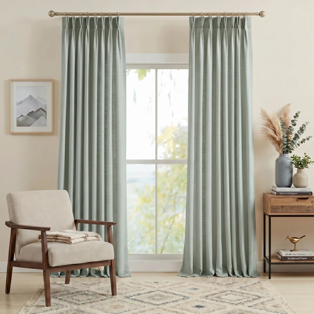Harper Premium Custom Pinch Pleat Linen Curtains