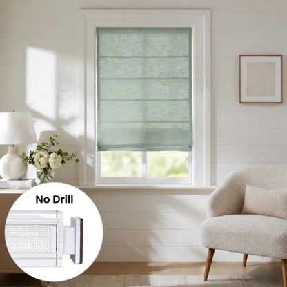 Harper Custom No-Drill Roman Shades, Cordless & Motorized Options