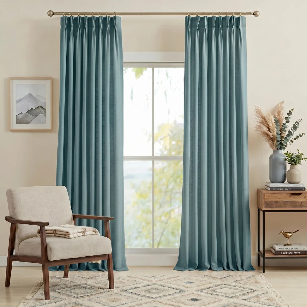 Harper Premium Custom Pinch Pleat Linen Curtains