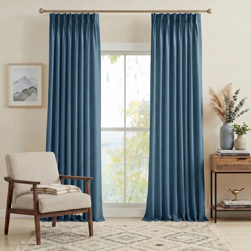 Harper Premium Custom Pinch Pleat Linen Curtains