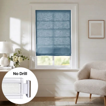 Harper Custom No-Drill Roman Shades, Cordless & Motorized Options