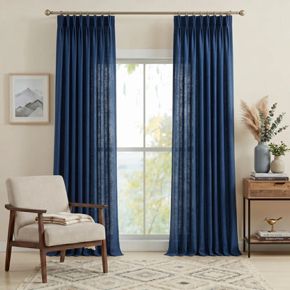 Harper Premium Custom Pinch Pleat Linen Curtains