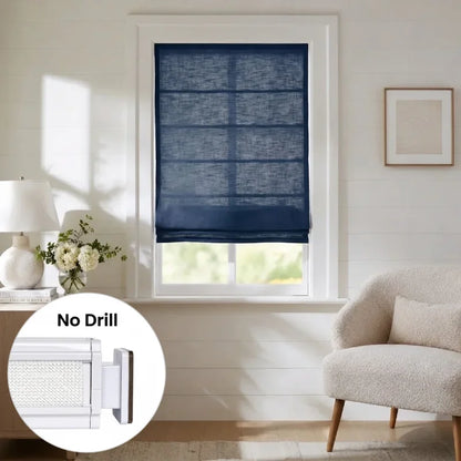 Harper Custom No-Drill Roman Shades, Cordless & Motorized Options
