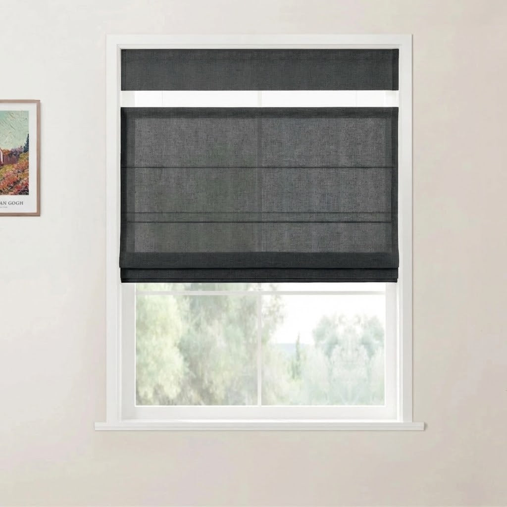 Harper Custom Top Down Bottom Up Roman Shades: Precision Light & Privacy Control