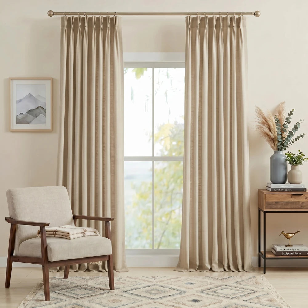 Harper Premium Custom Pinch Pleat Linen Curtains