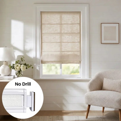 Harper Custom No-Drill Roman Shades, Cordless & Motorized Options