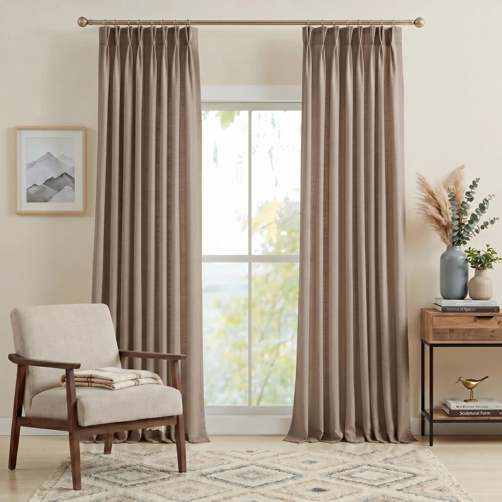 Harper Premium Custom Pinch Pleat Linen Curtains