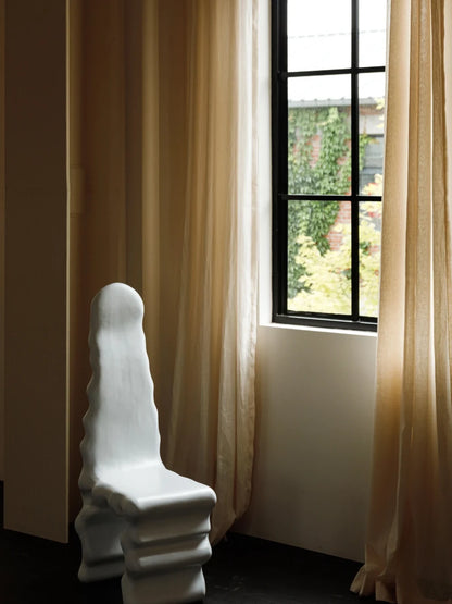Asher Luxury 100% Belgian Flax Linen Curtain Pleated