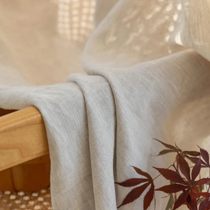 Asher Belgian Flax Linen Curtains – 100% Linen, Custom Size, Light Filtering or Blackout