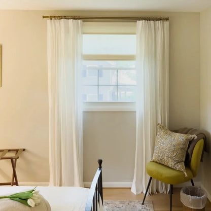Asher Belgian Flax Linen Curtains – 100% Linen, Custom Size, Light Filtering or Blackout