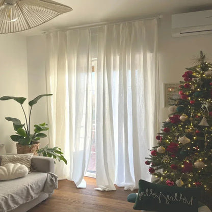 Asher Belgian Flax Linen Curtains – 100% Linen, Custom Size, Light Filtering or Blackout