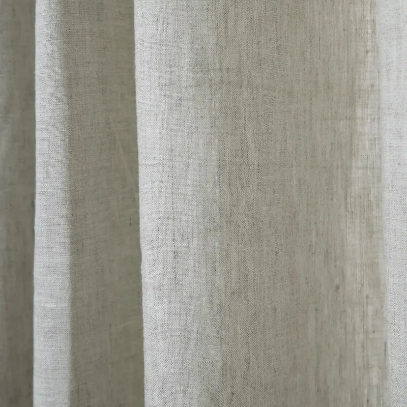 Asher Belgian Flax Linen Curtains – 100% Linen, Custom Size, Light Filtering or Blackout