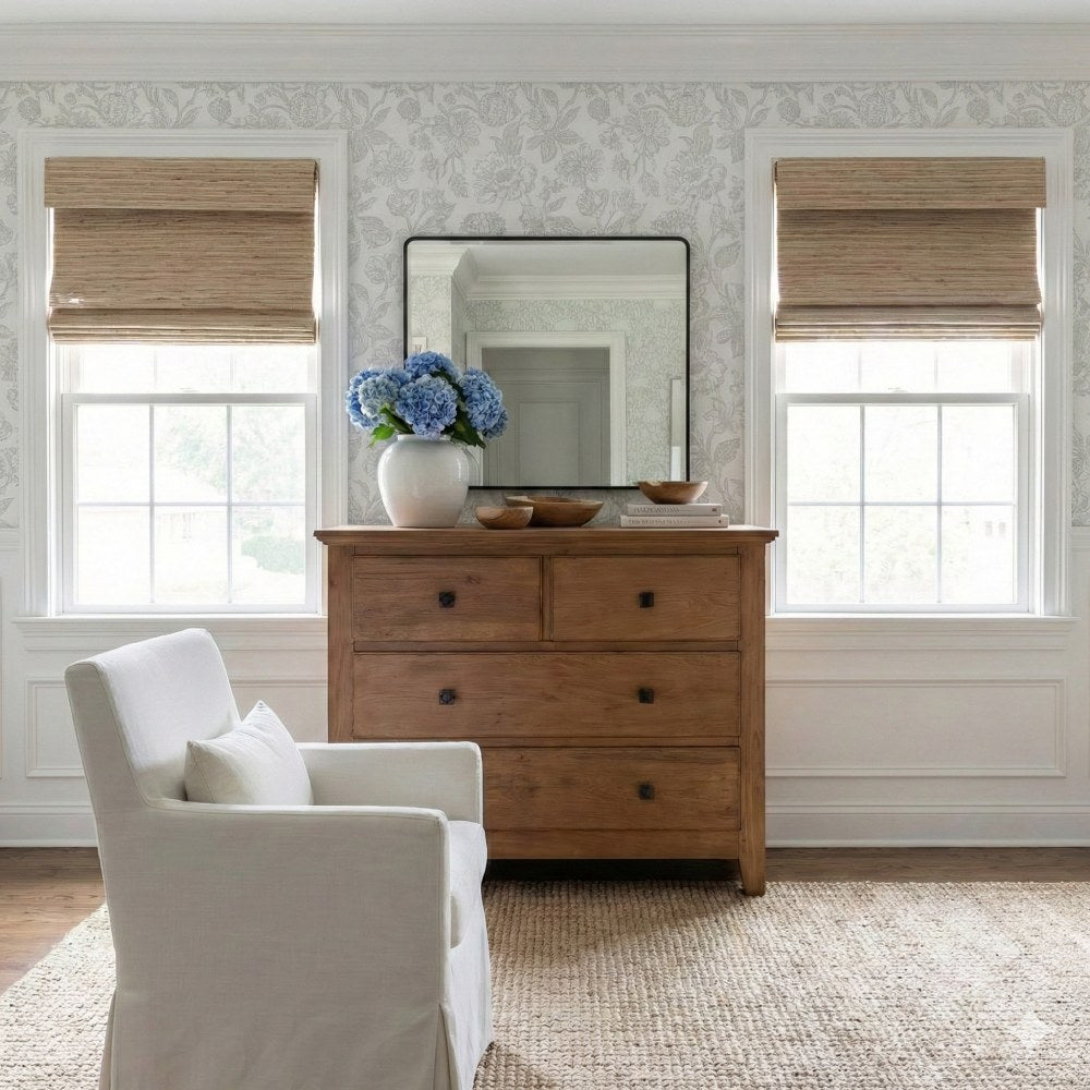 Beige Woven Wood Shades - Soft & Warm, Perfect for Any Decor